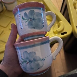 1960s China Set of 2 Tea Cups